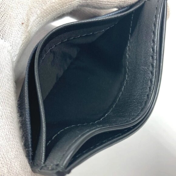 BURBERRY check Business Card Holder Pass Case Card Case Leather/PVC Navy/Black - Picture 5 of 14